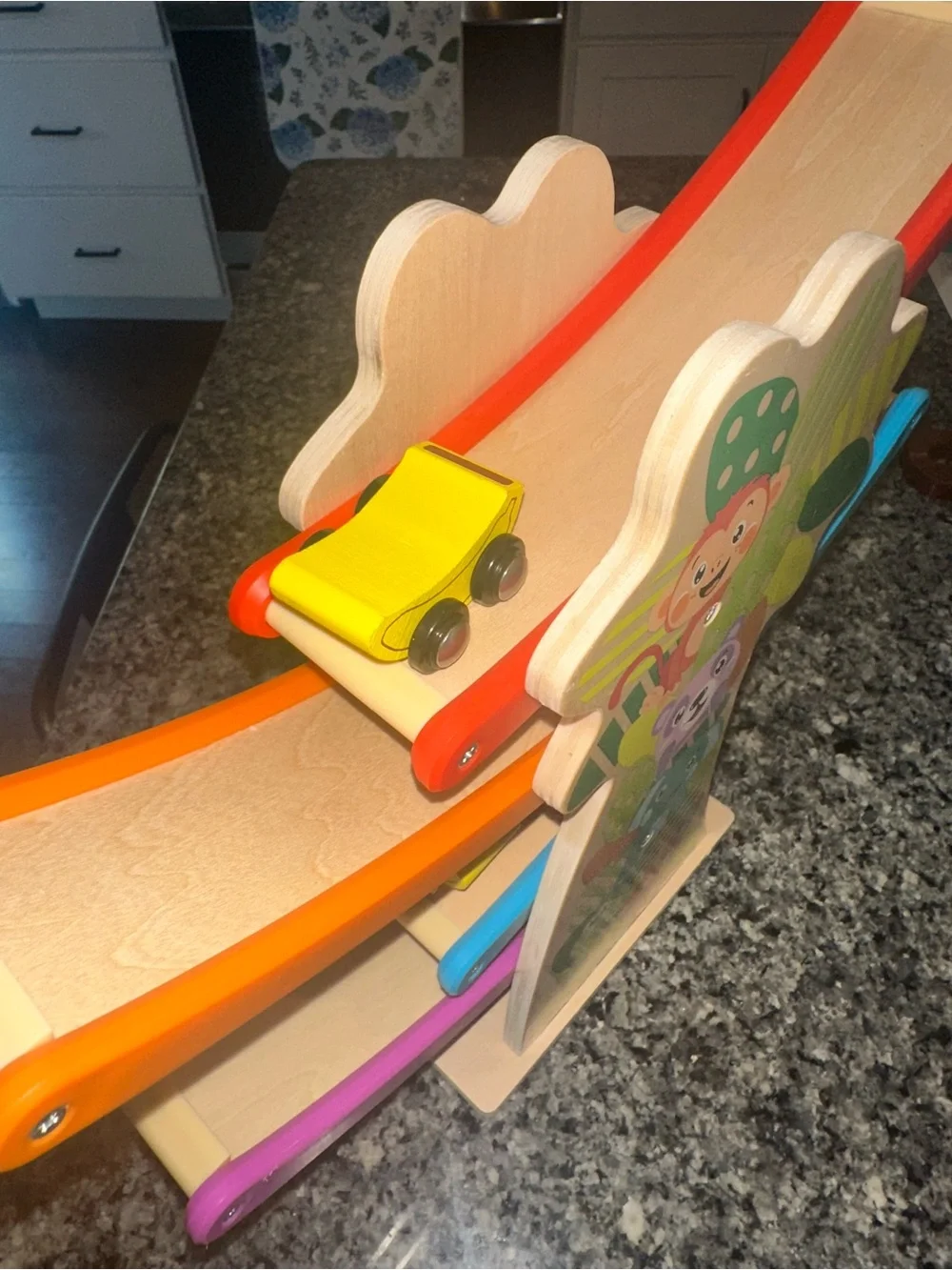 Wooden Banana Cars Ramp